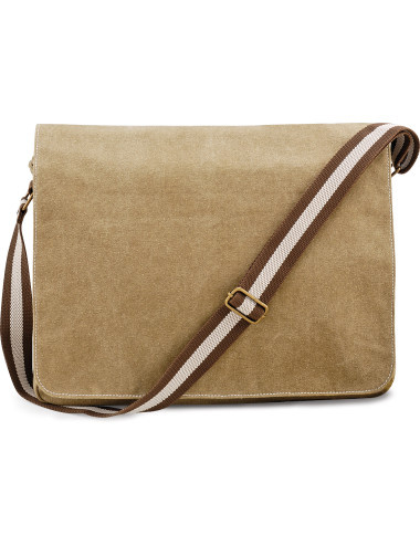 Quadra QD610 - Canvas shoulder bag Size:40x12x30cm. 14 litres Colors:Sahara