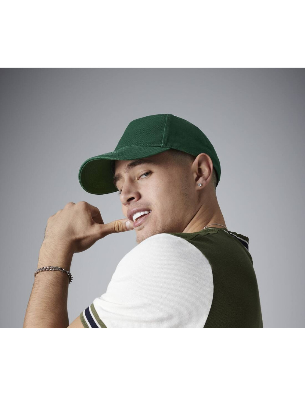Beechfield BF015 - 5 Panel Cap 100% Cotton Size:0 Colors:Olive Green 