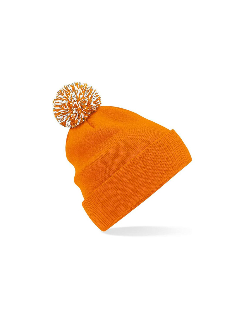 Beechfield BF450 - Beanie with Pompom Size:OS Colors:Orange / White 